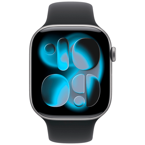 Apple Watch Series 11 46mm 5G Grijs (Zwarte Rubberen Band M/L)