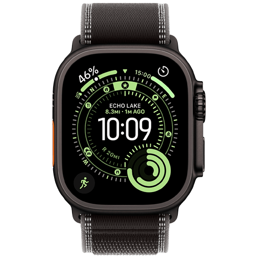 Apple Watch Ultra 3 49mm Zwart (Zwarte Textiel Band M/L)